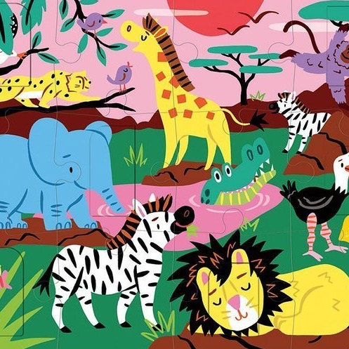 Mudpuppy, Puzzle z okienkami Safari 12el.