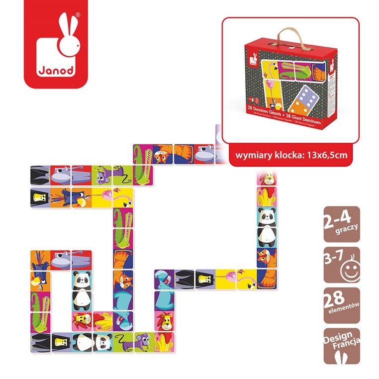 Janod Domino Dżungla XL - Gra Edukacyjna 3+