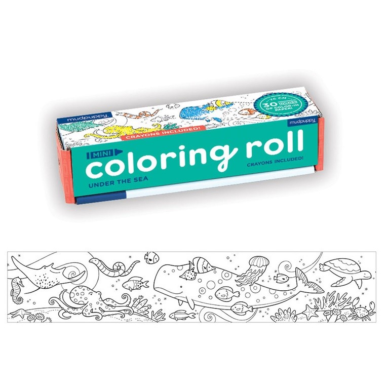 Mudpuppy Kolorowanka w rolce Pod wodą 76cm 3+ 4 kredki