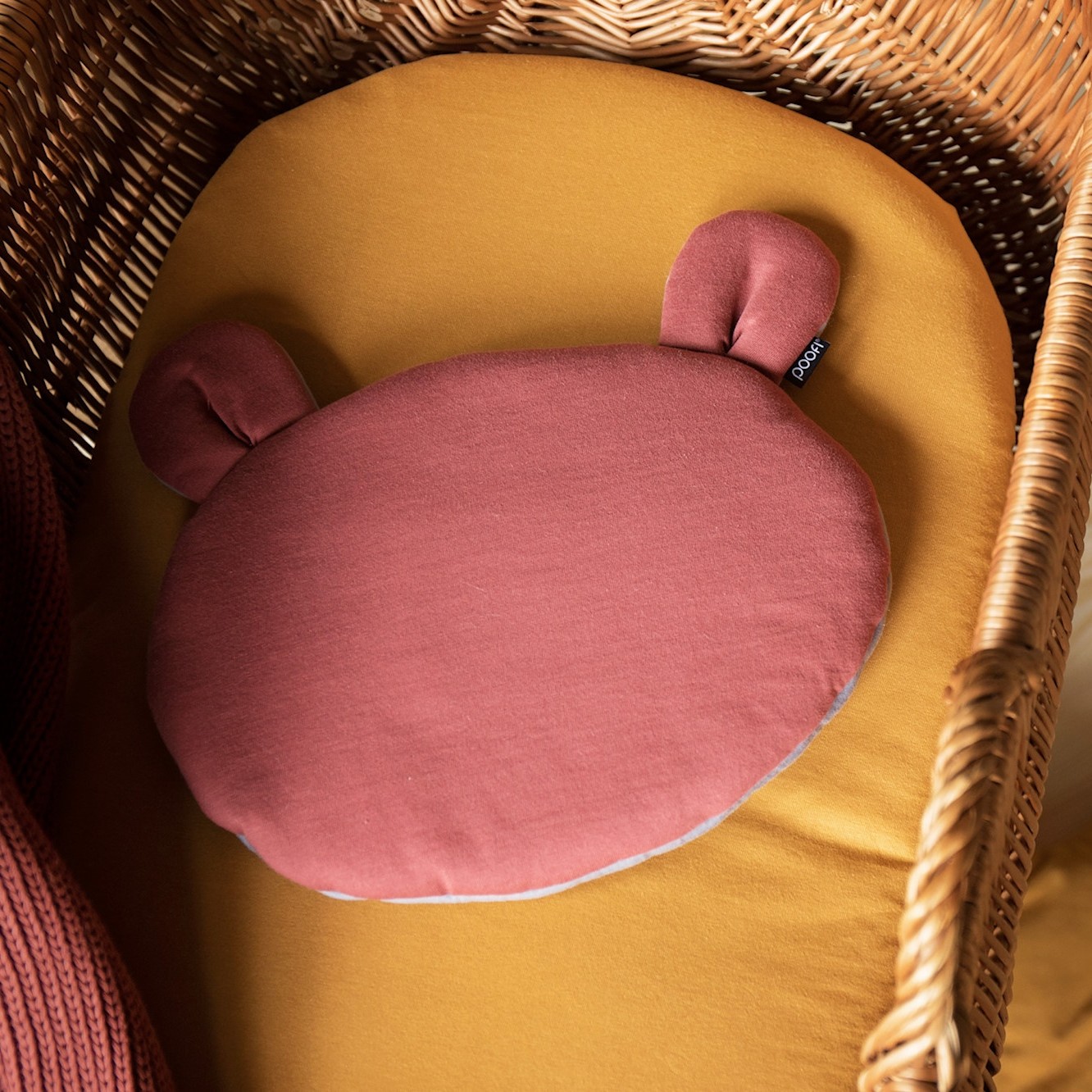 Poofi Prześcieradło do gondoli Organic Musztardowe 35x75cm