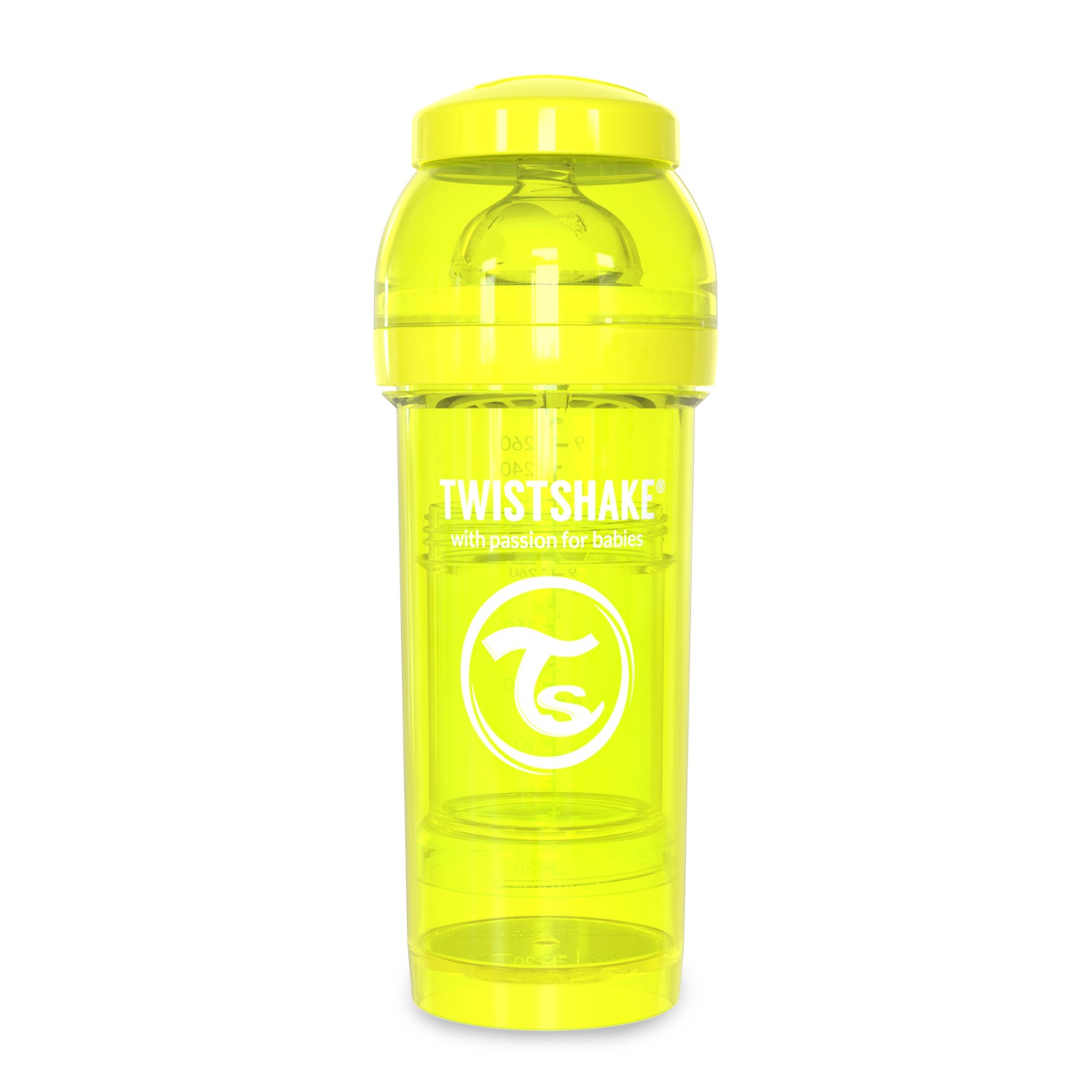 Twistshake Butelka antykolkowa 260ml żółta 2+ mies.