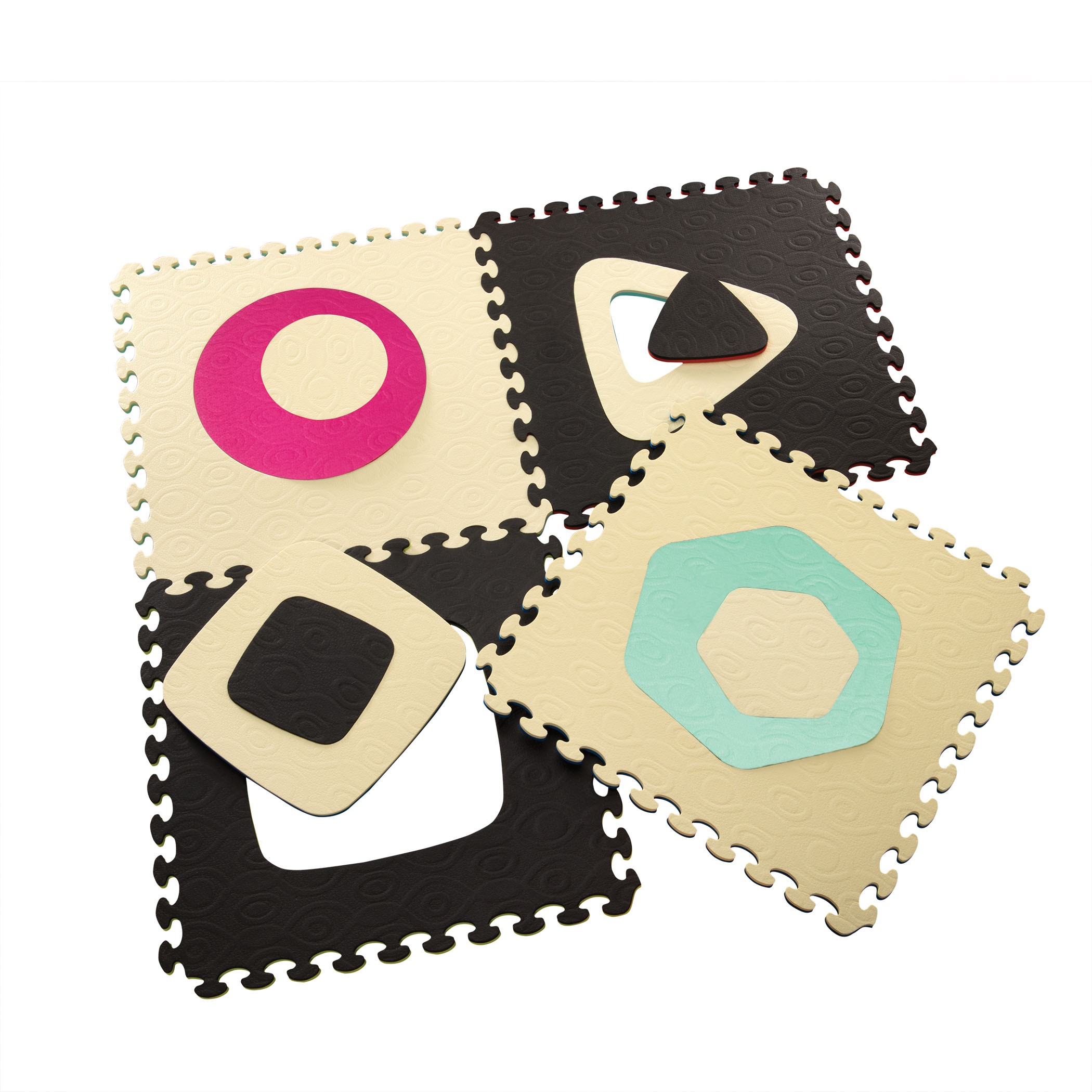 B Toys Piankowe Puzzle Dwustronne z Wyjmowanymi Środkami 3+