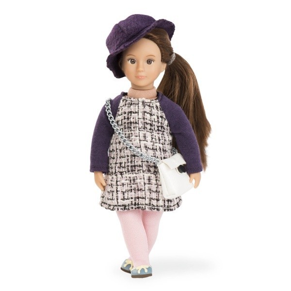 Lori Lalka Szatynka 15cm w Fioletowym Kapeluszu