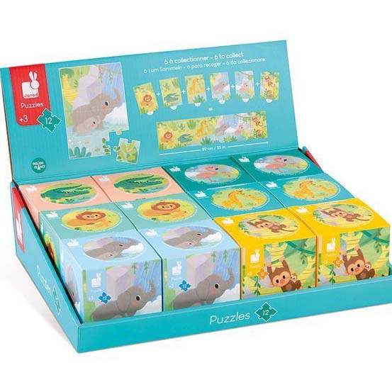 Janod Mini Puzzle Zwierzątka 12 el. 2+