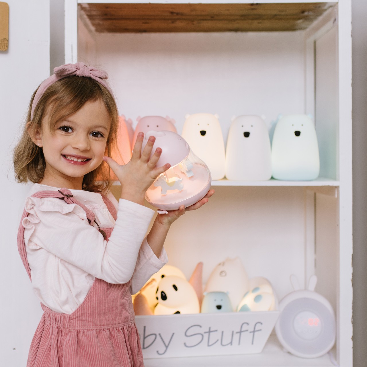 Rabbit&Friends, Lampka miś duży- różowy