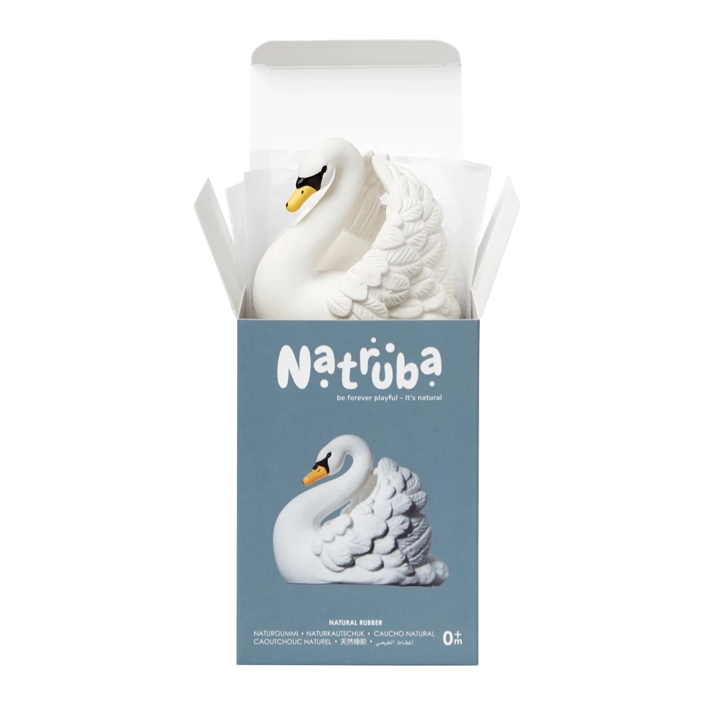 Natruba Gryzak Łabędź - Naturalny Kauczuk 0+ | Zabawka do kąpieli