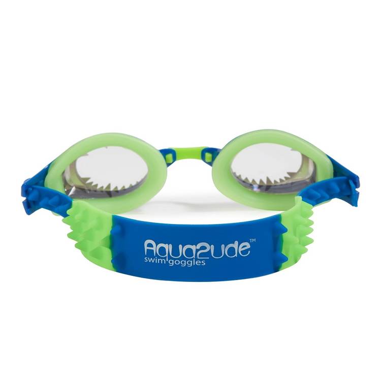 Bling2o, Okulary do pływania Aqua2ude Royal Blue Shark with Teeth - Żarłacz błękitny