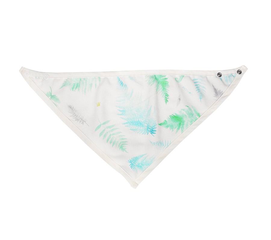 Lullalove Śliniaczek Apaszka Paprocie Mięta 0+ | Fabryka Wafelków