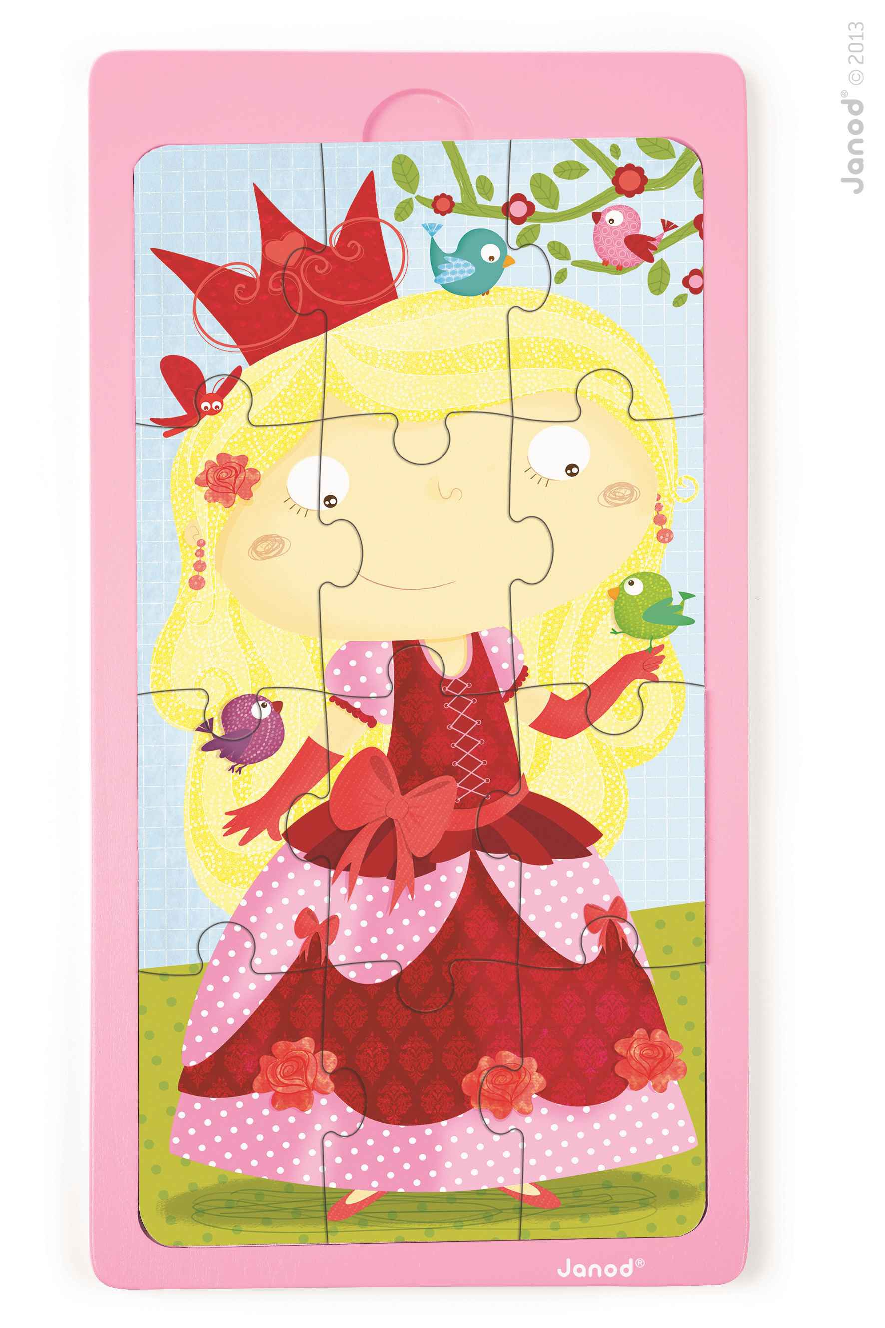 Janod Puzzle Drewniane Księżniczka Jessica 12el 2+
