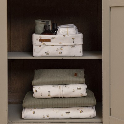 Little Dutch Ręcznik Sailors Bay White 75x75cm 0+ | Fabryka Wafelków