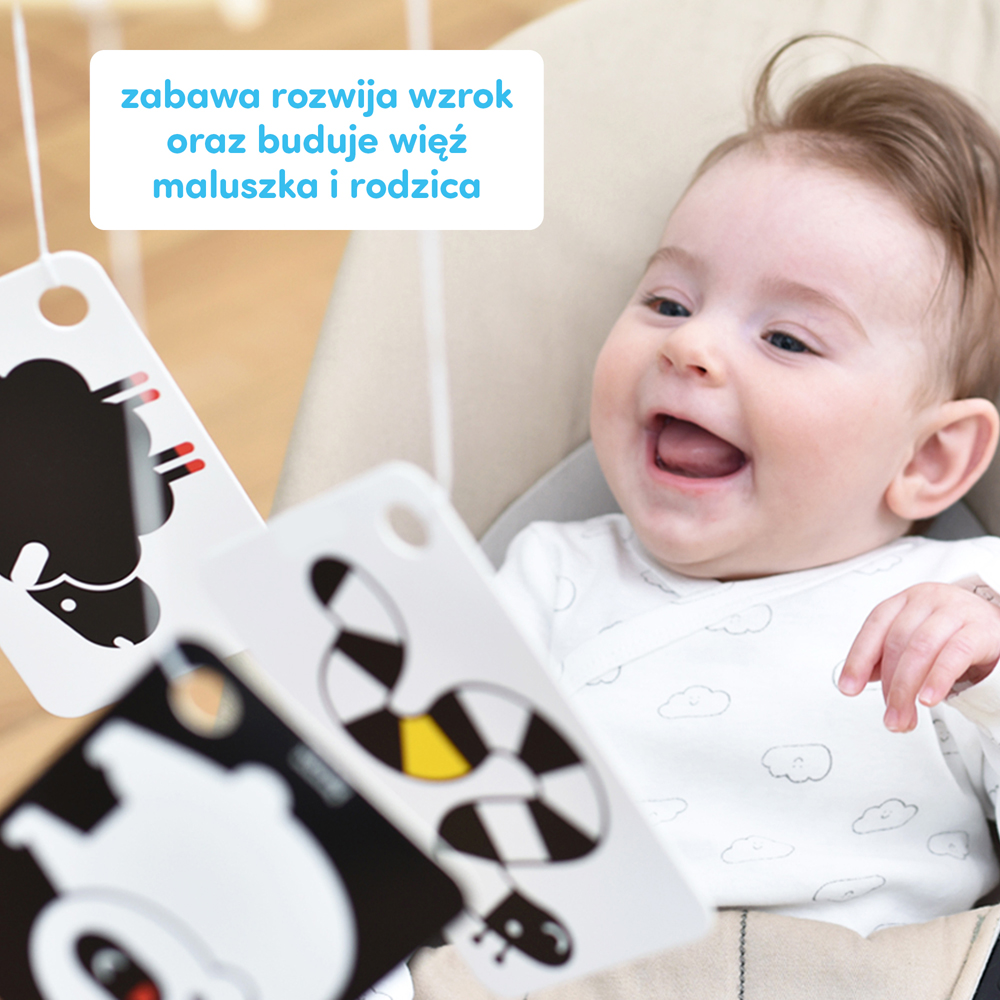 Czuczu Karty Kontrastowe na Kółeczku 3m+