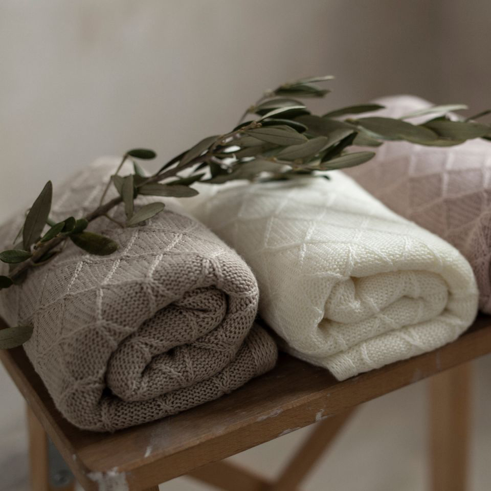 My Memi Kocyk Otulacz Wafer Pale Pink 90x90 0+