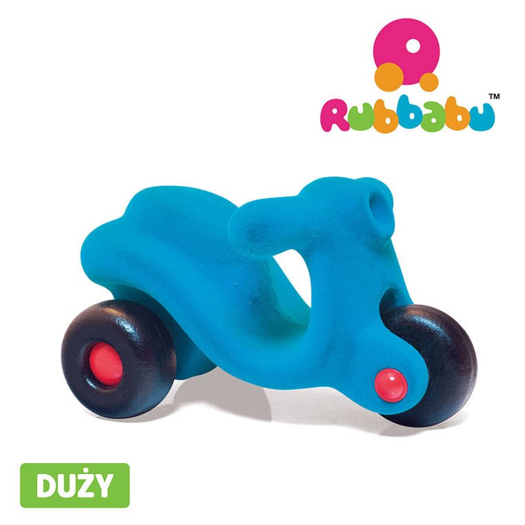 Rubbabu Skuter Sensoryczny Turkusowy Duży 1+ Naturalny Kauczuk