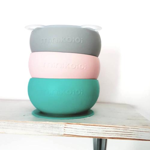 Minikoioi, Miseczka silikonowa z pokrywką zielona