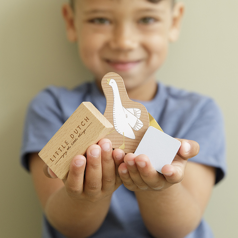 Little Dutch, Zestaw klocków drewnianych Błękit