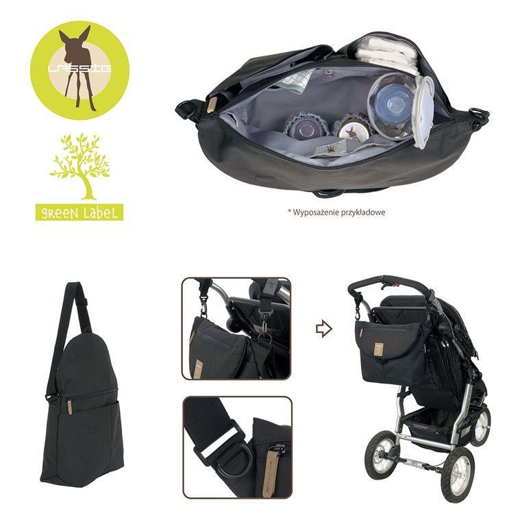 Lassig Torba Messenger Green Label Akcesoria - Black