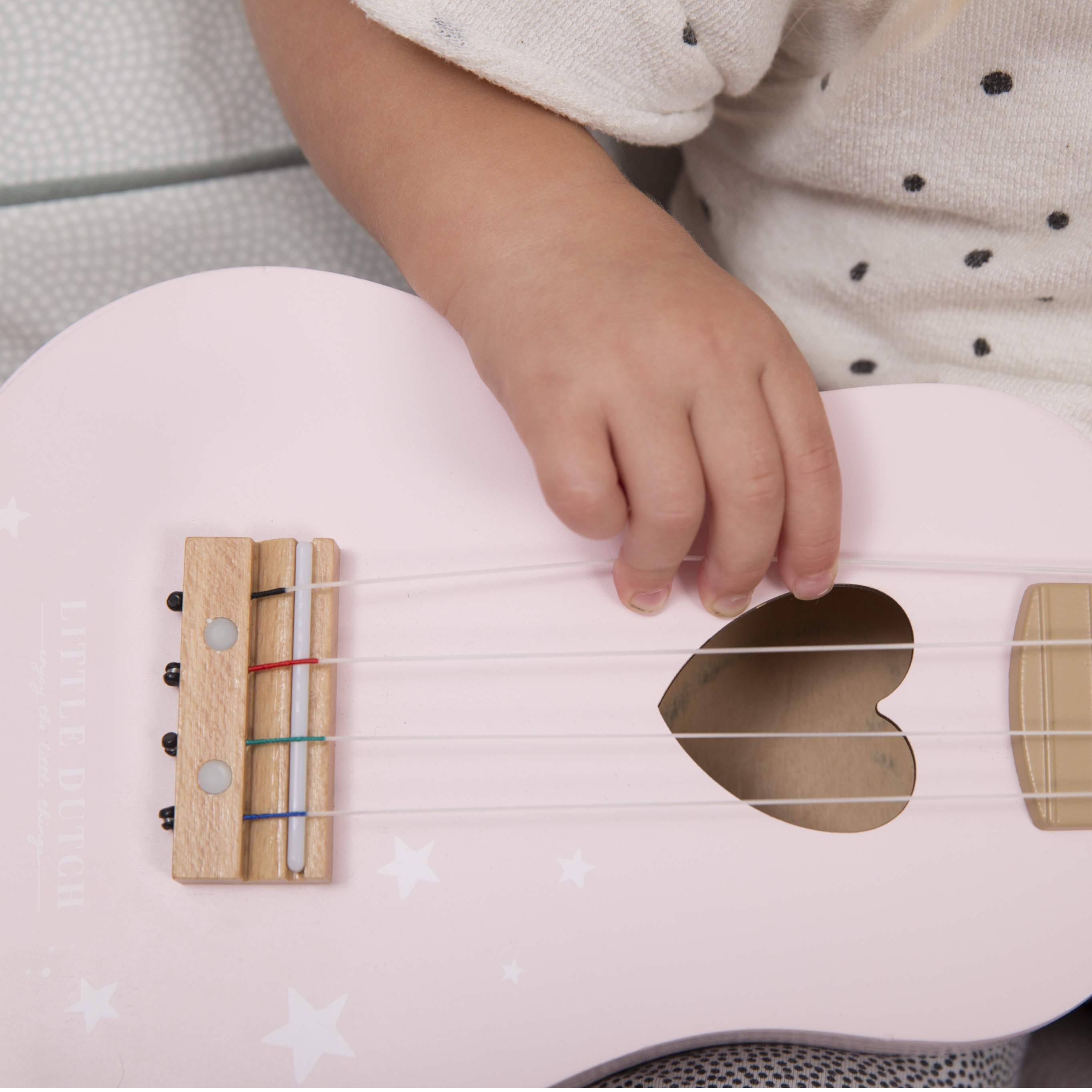 Little Dutch Gitara Drewniana Różowa 3+