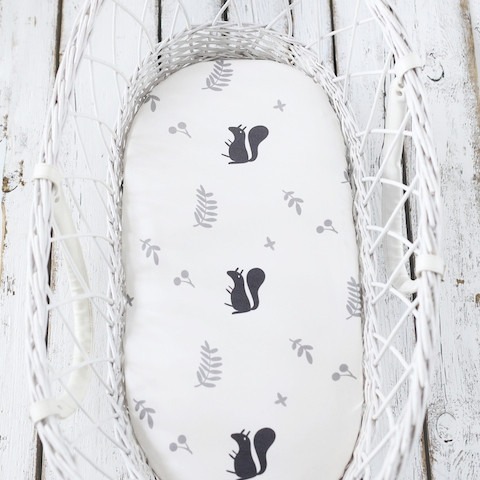 Sleepee Prześcieradło do gondoli We Care 2-pak Pink/Wiewióry