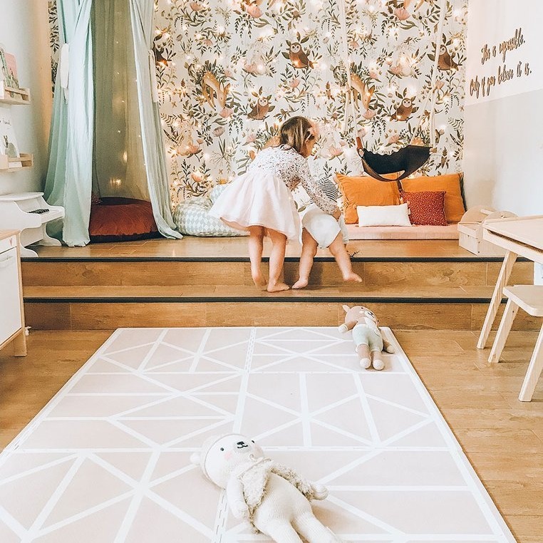 Toddlekind Mata Piankowa Puzzle Nordic Vintage Nude Pink 120x180cm