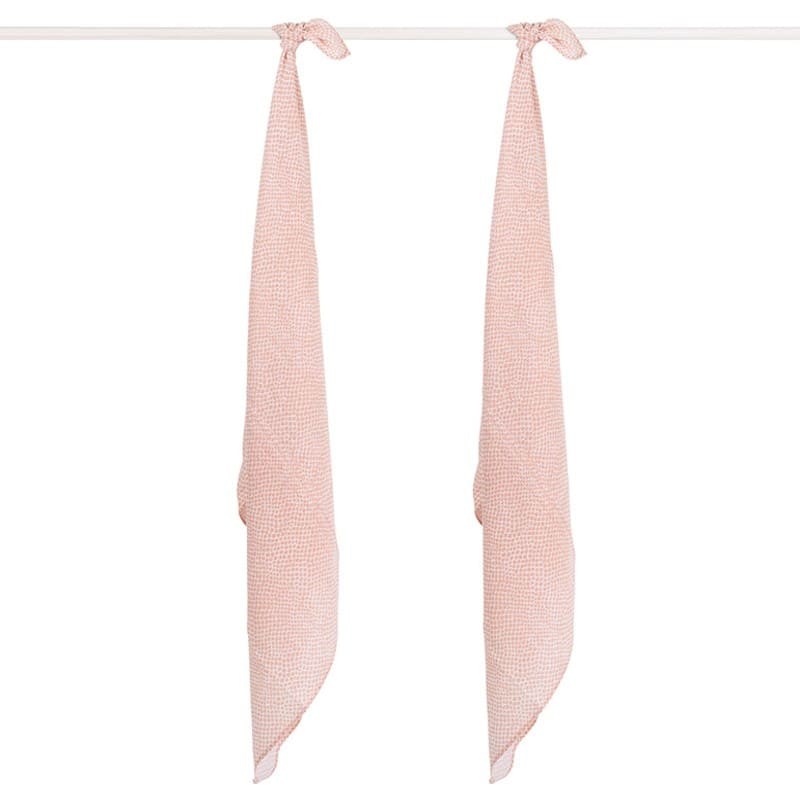 Jollein Otulacze Niemowlęce Hydrophilic 115x115 cm Snake Pale Pink (2 szt.) 0+