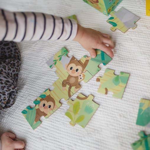 Janod Mini Puzzle Zwierzątka 12 el. 2+