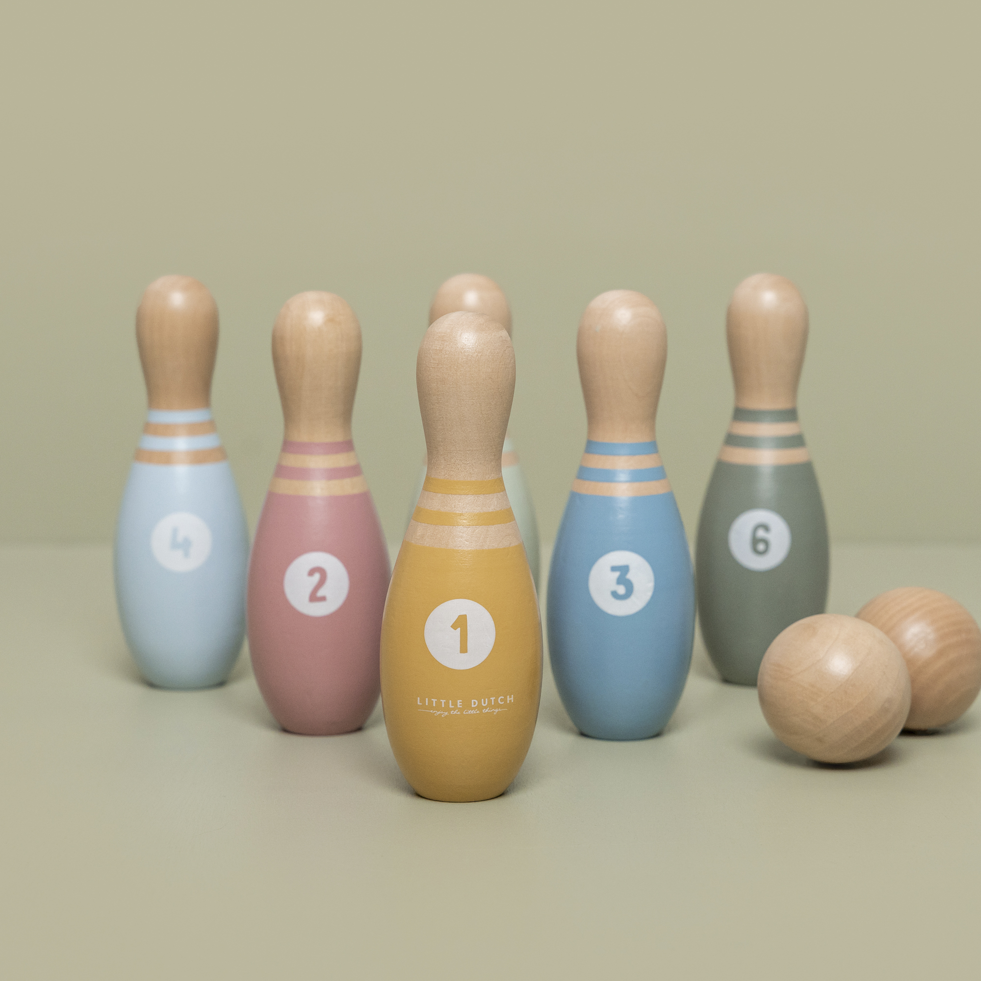 Little Dutch Kręgle dla dzieci Drewniane 6+m