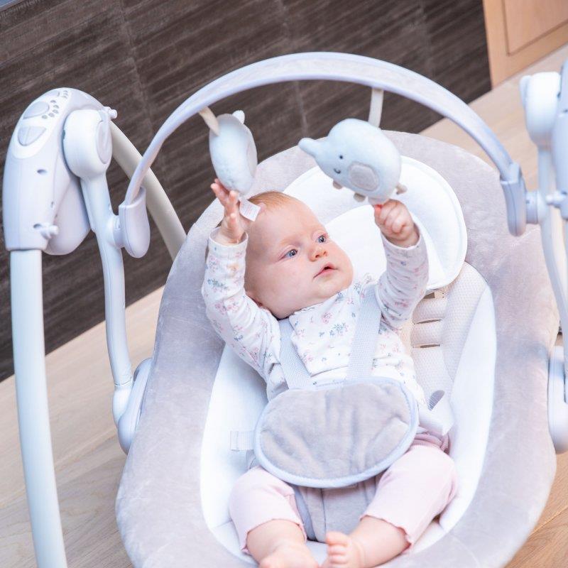 BO JUNGLE B-Huśtawka bujaczek Swing Dolphy Grey