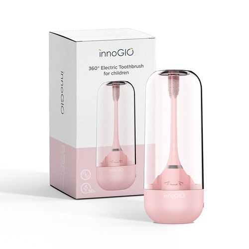 InnoGio Soniczna Szczoteczka 360° Różowa dla Dzieci