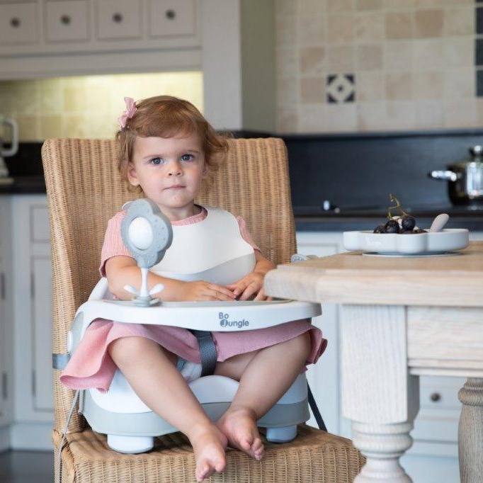 BO JUNGLE B-Śliniak Silikonowy z Kieszonką - Różowy 6m+