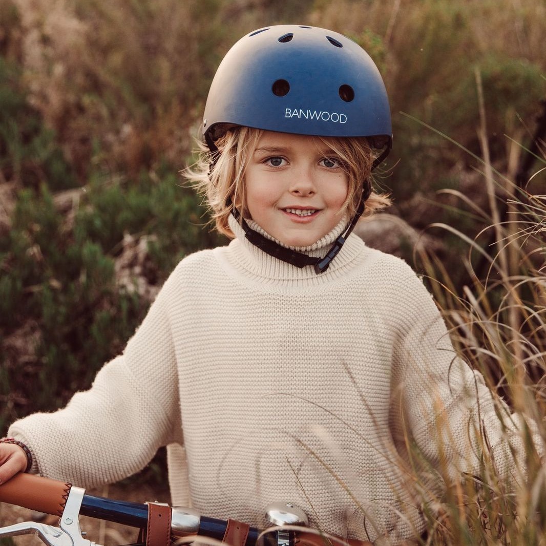 Banwood Kask rowerowy dziecięcy granatowy 50-54cm 3+ lat