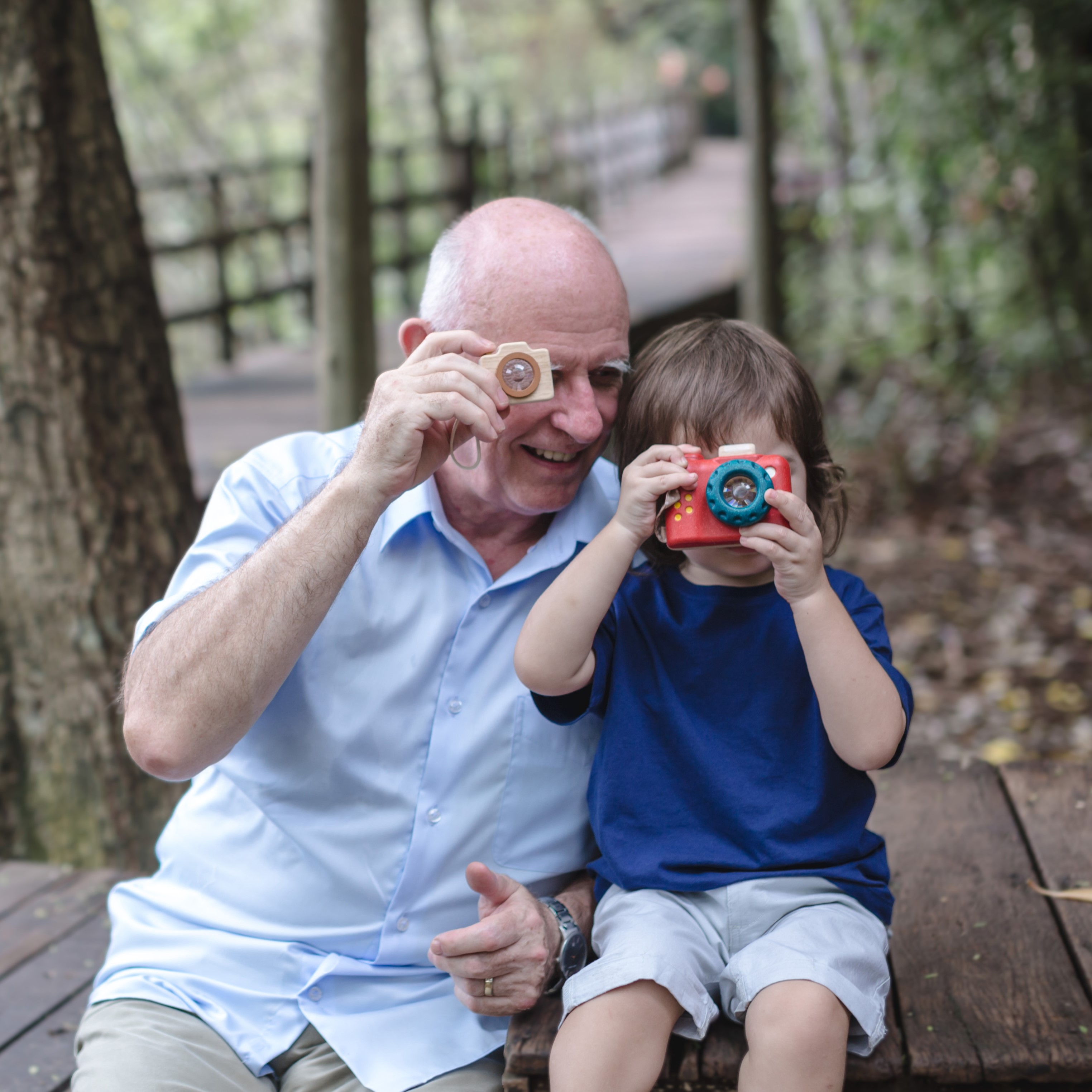 Plan Toys, Mój Mini Aparat drewniany z kalejdoskopem