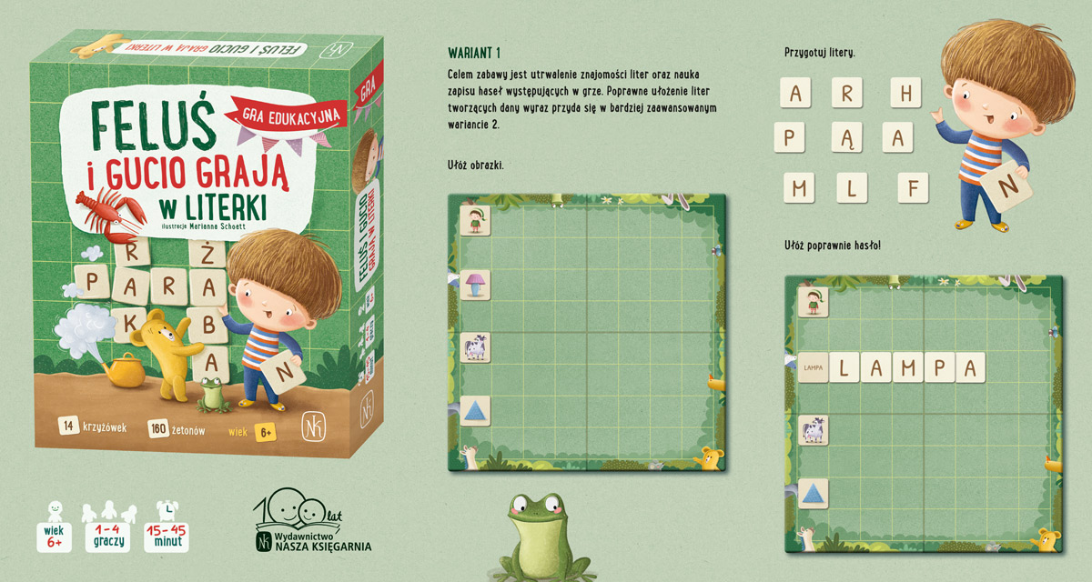 Nasza Księgarnia Feluś i Gucio grają w literki +6