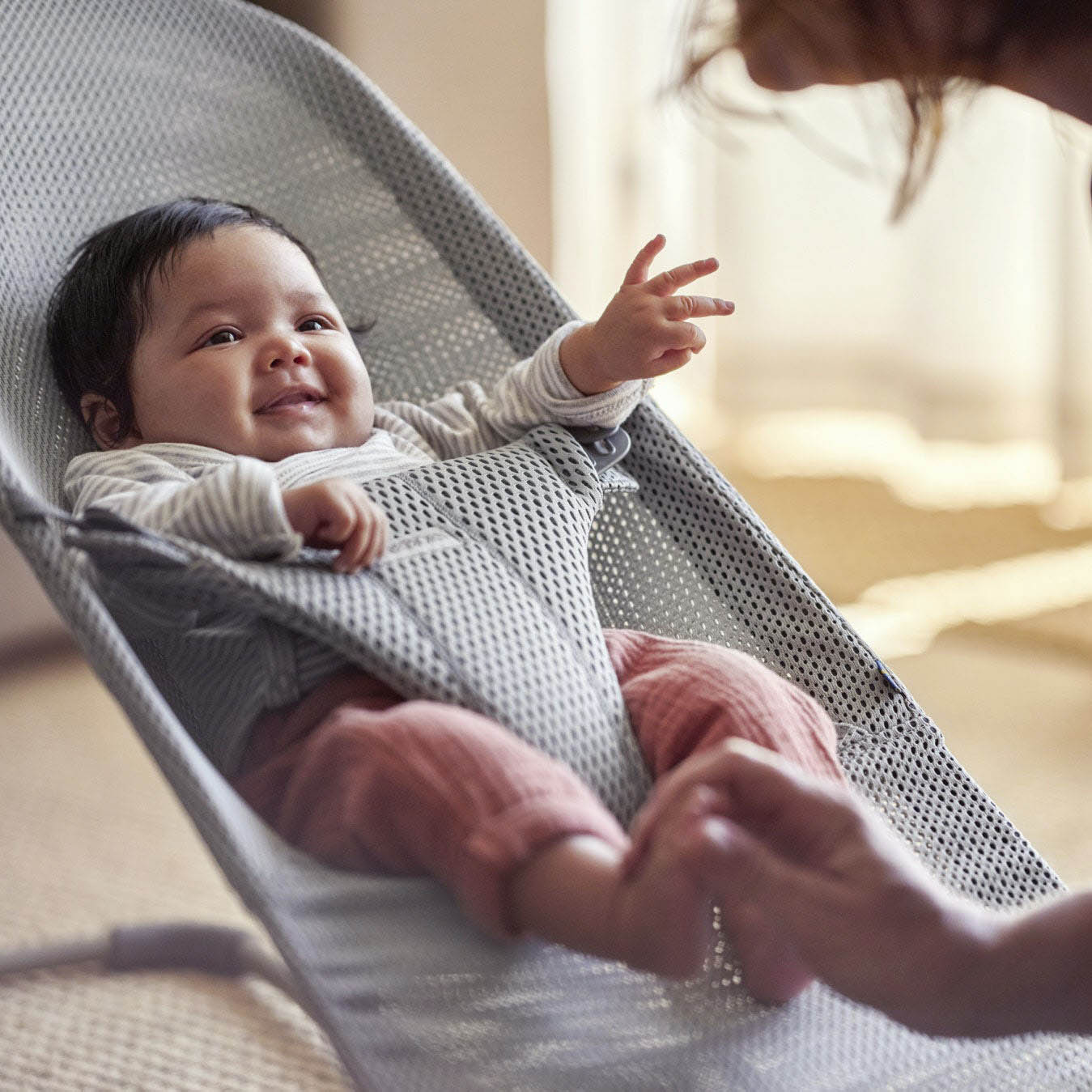 BabyBjorn Leżaczek BLISS MESH - Szary 0+