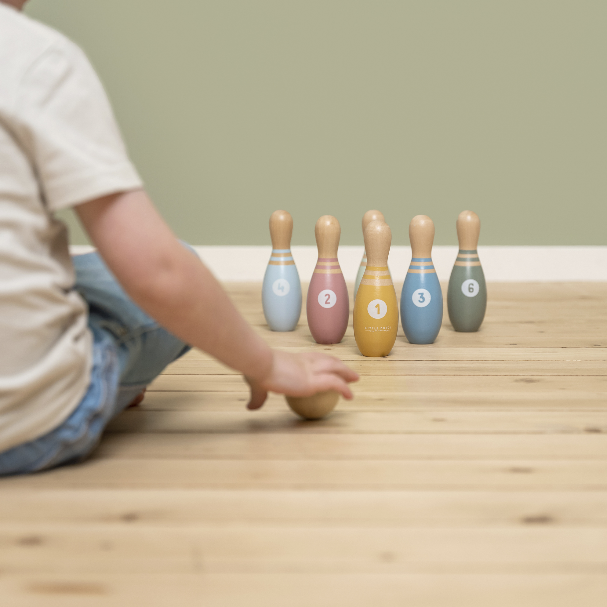 Little Dutch Kręgle dla dzieci Drewniane 6+m