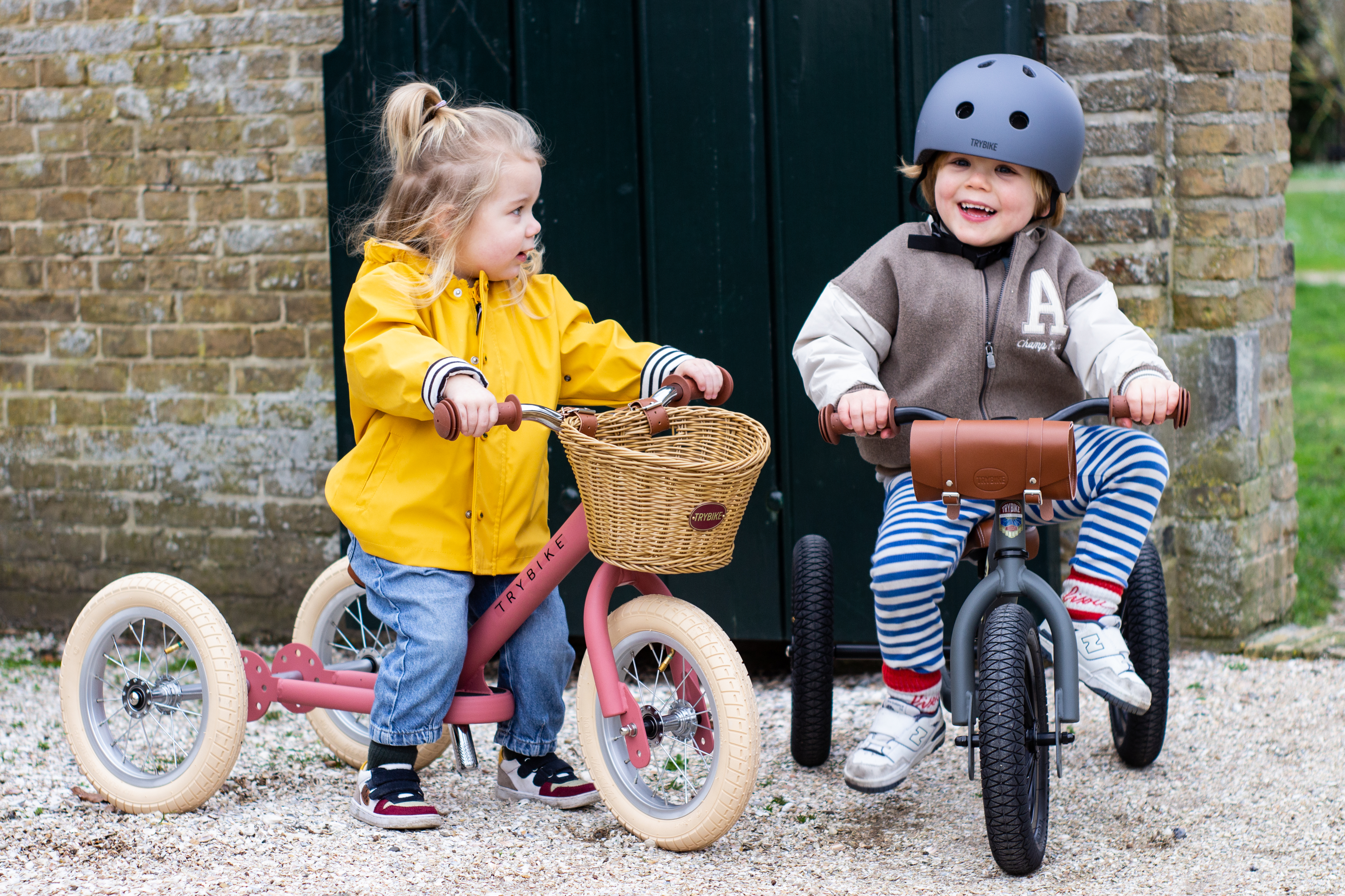 Trybike Pierwszy rowerek trójkołowy dziecięcy biegowy 2w1 niebieski balans 