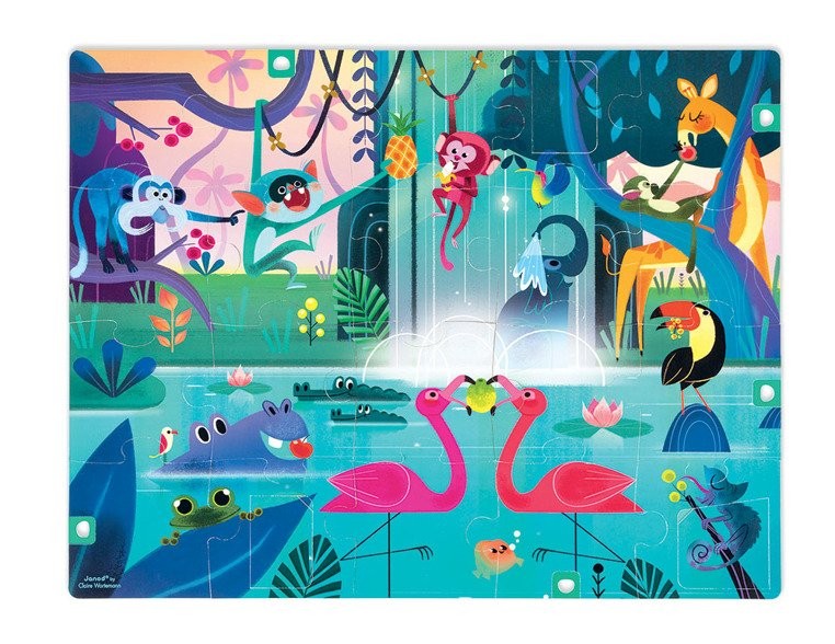 Janod Puzzle Uczta w Dżungli 20el Niespodzianka 2+