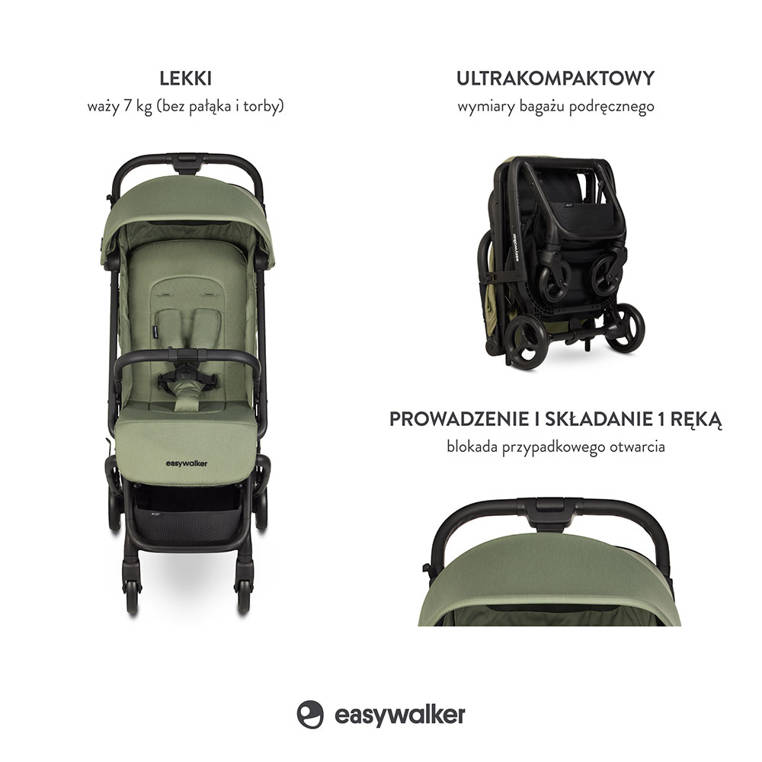 Easywalker Miley² Wózek Spacerowy Sage Green | Od urodzenia