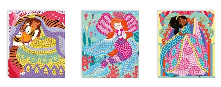 Janod Zestaw Kreatywny Mozaika Księżniczki 7+