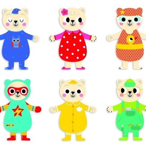 Auzou Drewniane Misie Edukacyjne 12el 1+