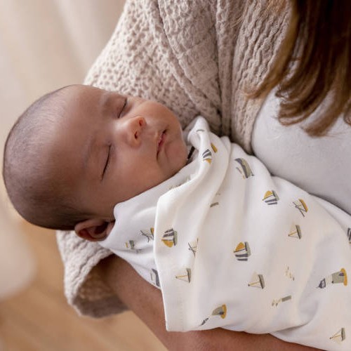 Little Dutch Ręcznik Sailors Bay White 75x75cm 0+ | Fabryka Wafelków