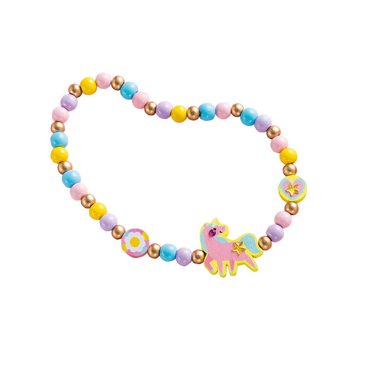 Janod Zestaw Biżuterii Drewniana Tęczowa Kraina 4+ | Fabryka Wafelków