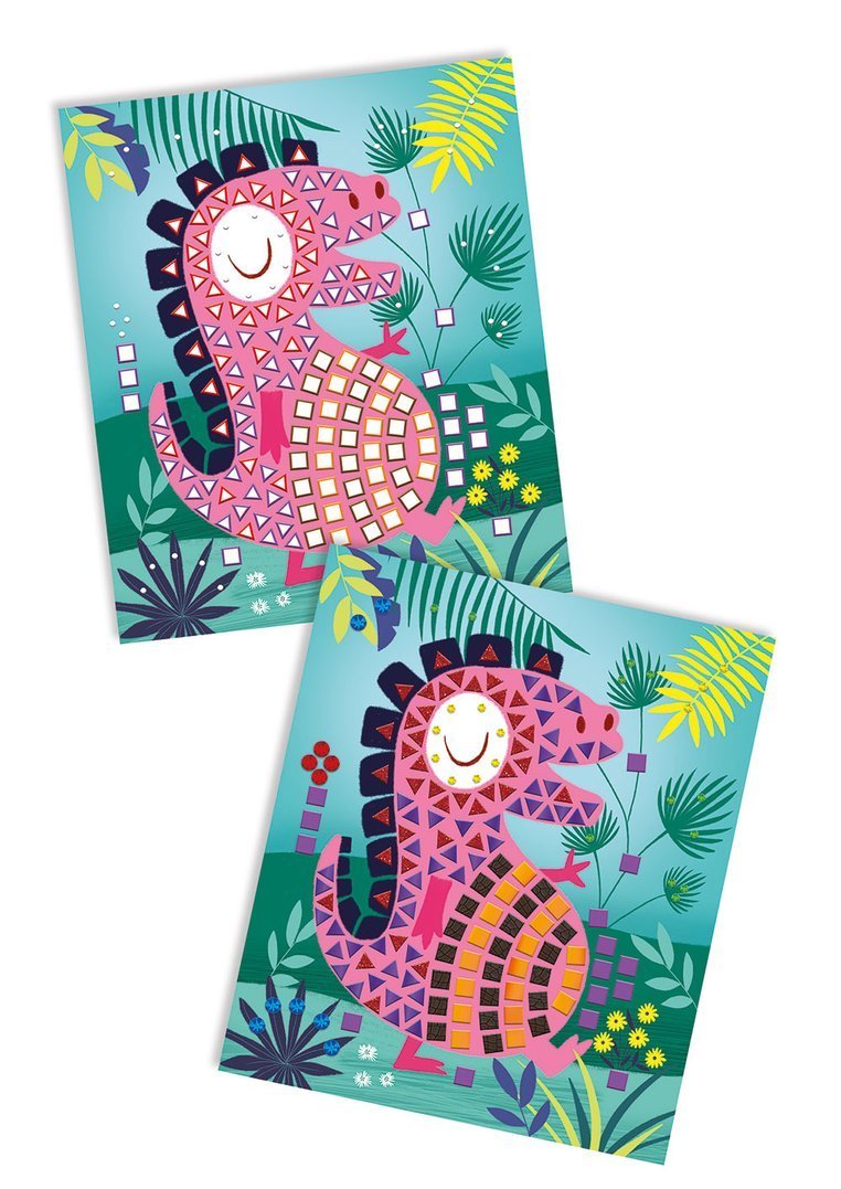 Janod Zestaw Kreatywny Mozaika Dinozaury 4+