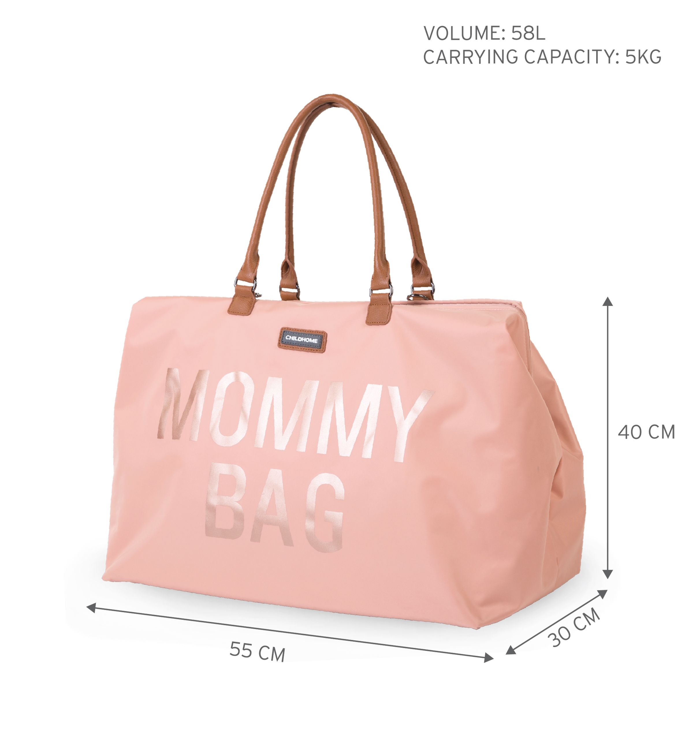 Childhome Torba podróżna Mommy Bag różowa