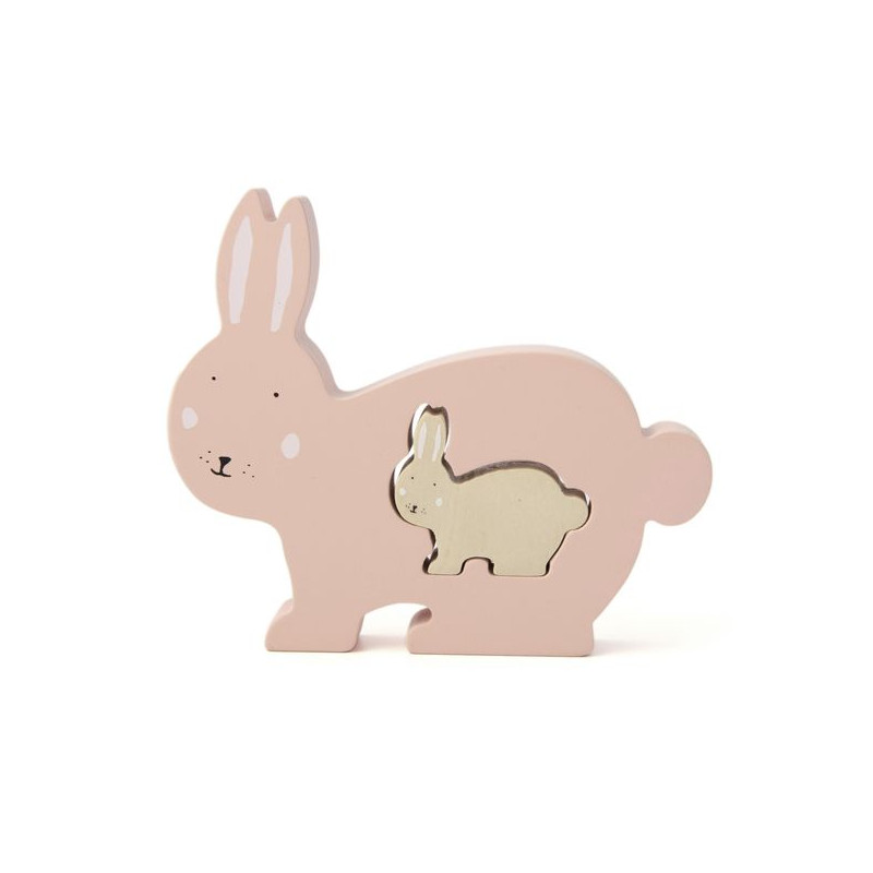Trixie Baby, Mrs Rabbit Drewniane puzzle