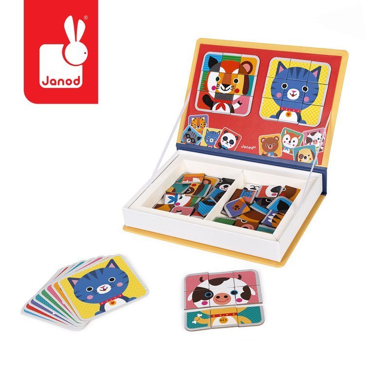 Janod Magnetibook Zwierzątka Magnetyczna Układanka 3+