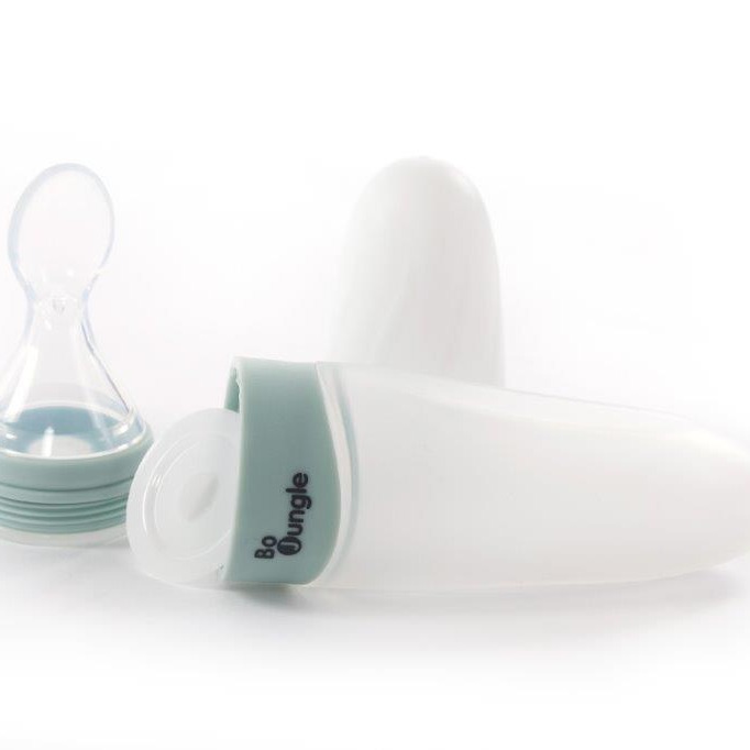 Bo Jungle Pojemnik Silikonowy z Łyżeczką Blue Mint