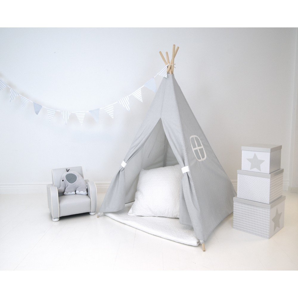 JaBaDaBaDo Fotel Dziecięcy Szary 46x44x40cm