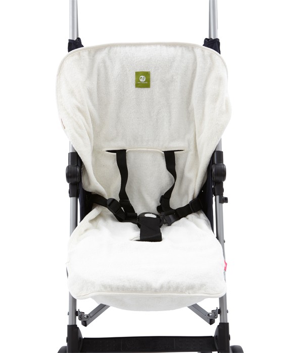 Pokrowiec bawełniany frotte na wózek - NATI NATURALI kremowy