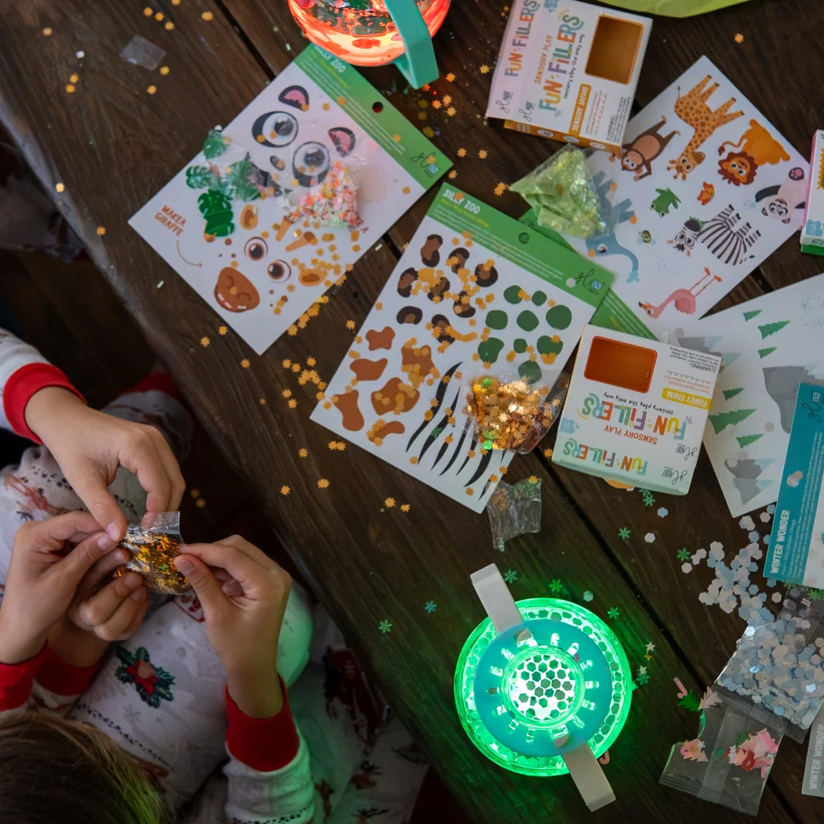 Glo Pals Zestaw Sensoryczny DIY Sensory Jar Zoo 3+ + naklejki gratis