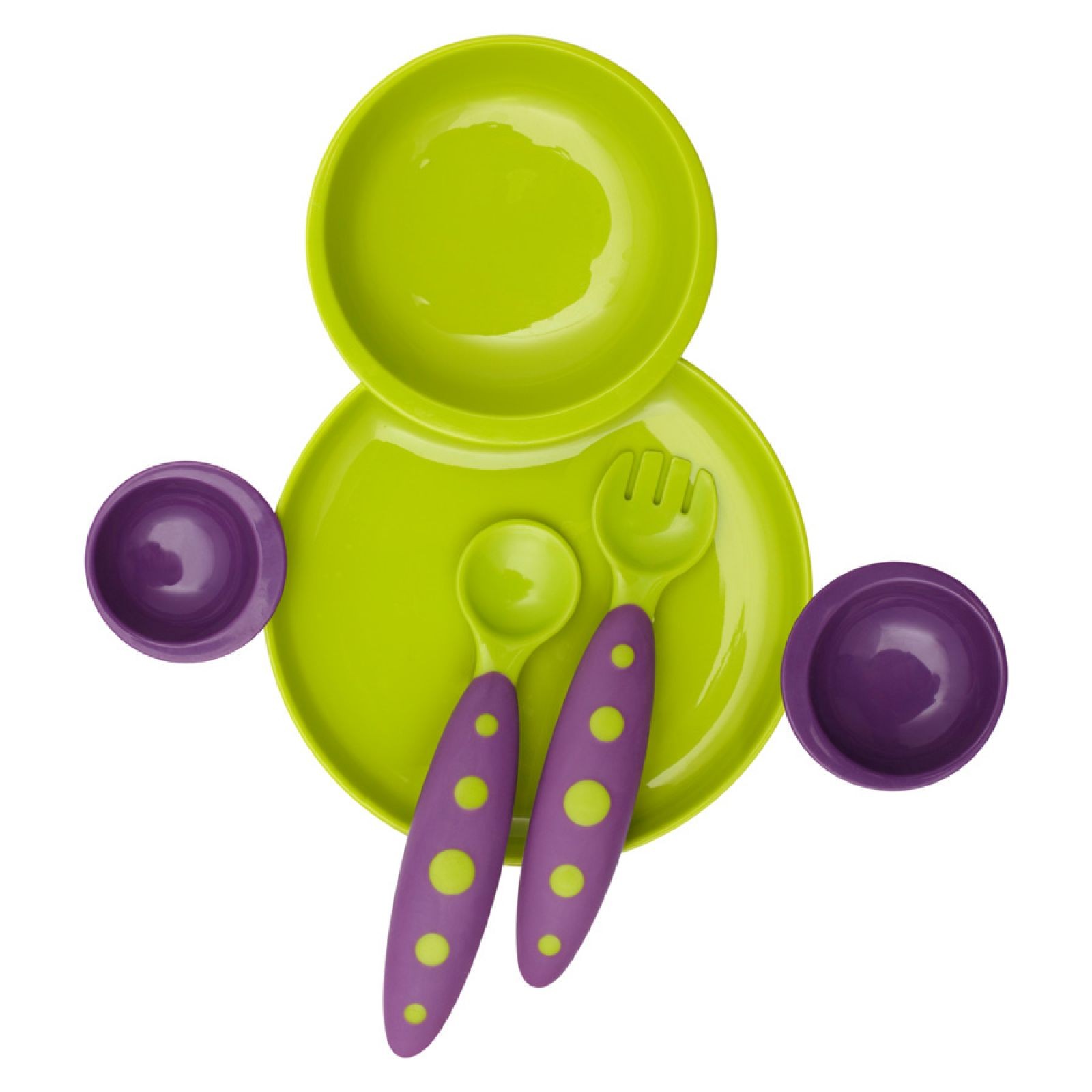 Zestaw jedzeniowy zielono fioletowy Boon